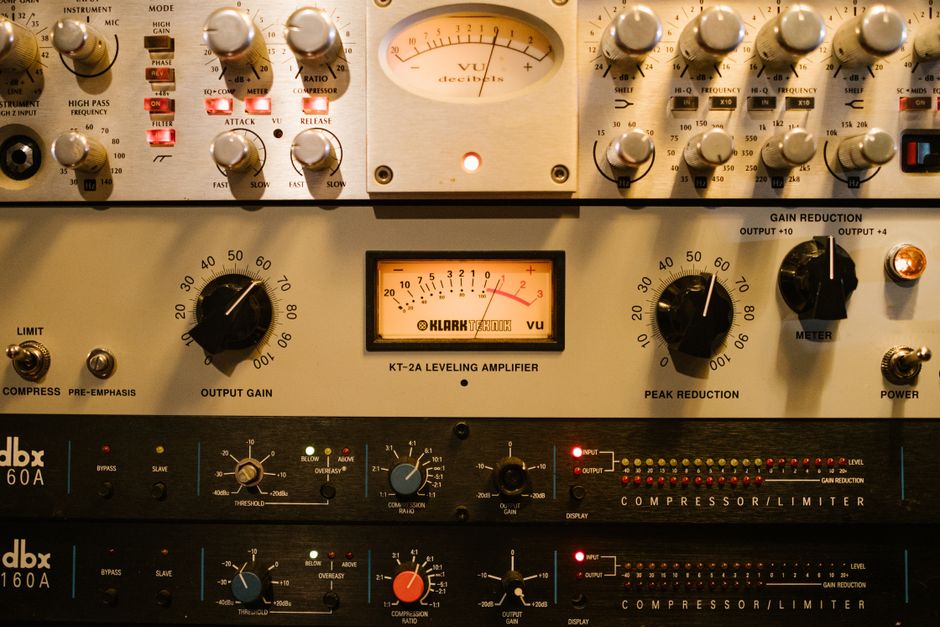Close-up view of analogue studio rack amplifiers and dynamic audio compressors (Image Credit: RDNE Stock project - Pexels)