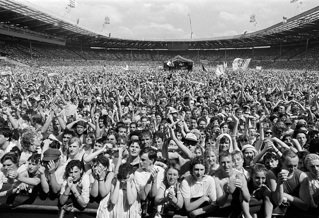 Crowd at Live Aid 1985 - Wembley Stadium
